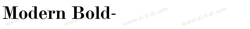 Modern Bold字体转换